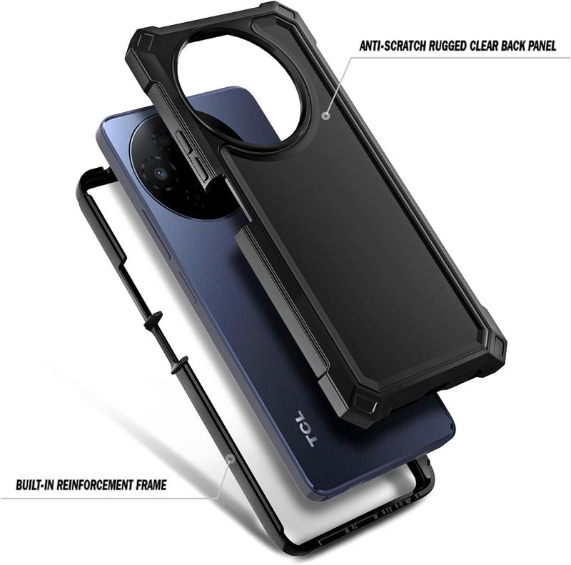 WDHD Compatible with TCL 50 XL 5G & TCL 50 XL NXTPAPER 5G Phone Case Black | Full-Body Protective Shockproof Rugged Bumper Cover with Screen Protector, Raised Corners Drop Protection - Image 3
